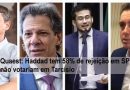 Quaest: Haddad tem 58% de rejeição em SP; 38% não votariam em Tarcísio